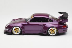Porsche 911 993 RWB Paars GT Spirit 1:18 GT727 Hars — afbeelding 3 van 6