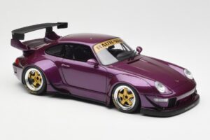 Porsche 911 993 RWB Paars GT Spirit 1:18 GT727 Hars — afbeelding 4 van 6