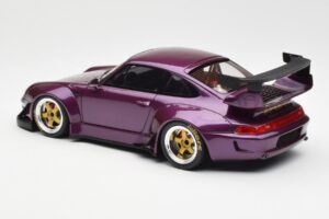 Porsche 911 993 RWB Paars GT Spirit 1:18 GT727 Hars — afbeelding 5 van 6