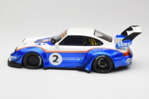 Porsche 911 993 RWB X Liberty Walk Wit Met Blauw GT Spirit 1:18 GT530 Hars — afbeelding 3 van 8