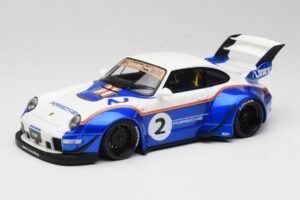 Porsche 911 993 RWB X Liberty Walk Wit Met Blauw GT Spirit 1:18 GT530 Hars