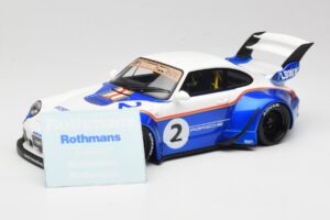 Porsche 911 993 RWB X Liberty Walk Wit Met Blauw GT Spirit 1:18 GT530 Hars — afbeelding 6 van 8