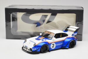 Porsche 911 993 RWB X Liberty Walk Wit Met Blauw GT Spirit 1:18 GT530 Hars — afbeelding 8 van 8