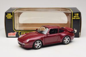 Porsche 911 993 Turbo Rood Anson 1:18 30320-W Metaal — afbeelding 8 van 8