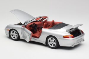 Porsche 911 996 Cabriolet Zilver Gate 1:18 1052 Metaal — afbeelding 5 van 8