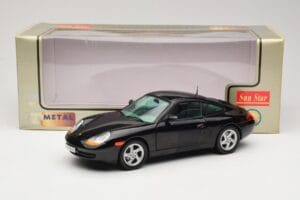 Porsche 911 996 Carrera Zwart Sun Star 1:18 1202 Metaal — afbeelding 8 van 8