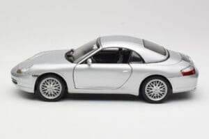 Porsche 911 996 Carrera Cabriolet Zilver Hot Wheels 1:18 213595 Metaal — afbeelding 4 van 8