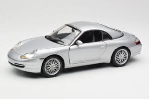 Porsche 911 996 Carrera Cabriolet Zilver Hot Wheels 1:18 213595 Metaal