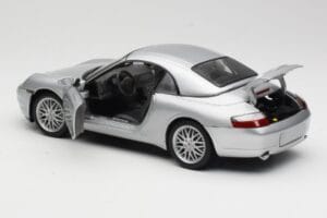 Porsche 911 996 Carrera Cabriolet Zilver Hot Wheels 1:18 213595 Metaal — afbeelding 5 van 8