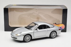 Porsche 911 996 Carrera Cabriolet Zilver Hot Wheels 1:18 213595 Metaal — afbeelding 8 van 8