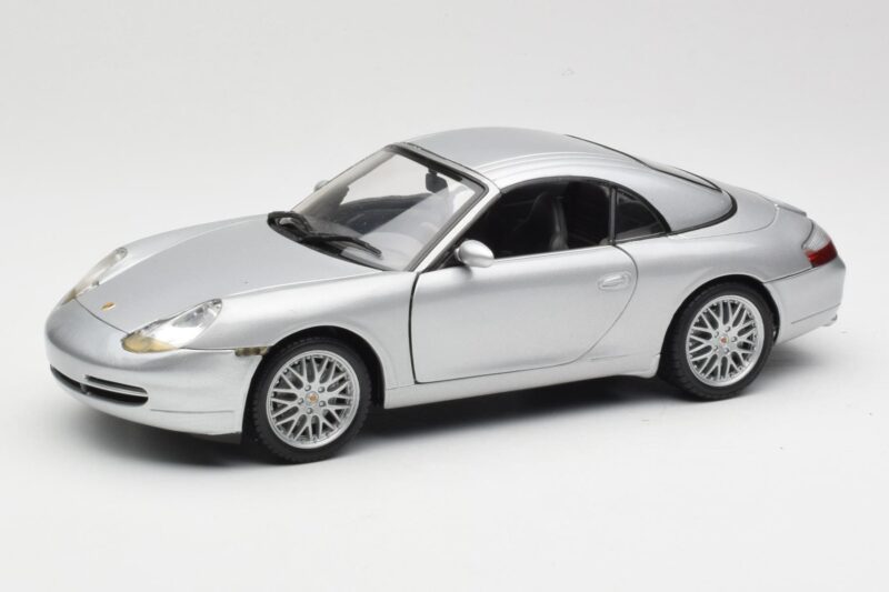 Porsche 911 996 Carrera Cabriolet Zilver Hot Wheels 1:18 213595 Metaal