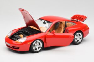 Porsche 911 996 Carrera Rood Bburago 1:18 3385 Metaal — afbeelding 2 van 8