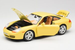 Porsche 911 996 Carrera Geel Bburago 1:18 30085-M1 Metaal — afbeelding 2 van 8