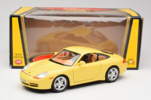 Porsche 911 996 Carrera Geel Bburago 1:18 30085-M1 Metaal — afbeelding 8 van 8