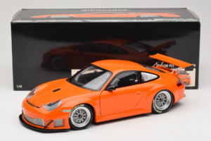 Porsche 911 996 GT3 RSR Oranje ALMS 2004 Minichamps 1:18 100046402 Metaal — afbeelding 8 van 8
