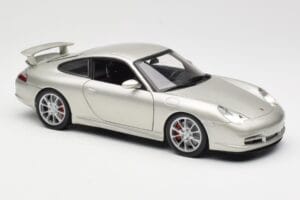 Porsche 911 996 GT3 Zilver Hot Wheels 1:18 C2590 Metaal — afbeelding 6 van 8