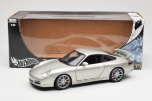 Porsche 911 996 GT3 Zilver Hot Wheels 1:18 C2590 Metaal — afbeelding 8 van 8