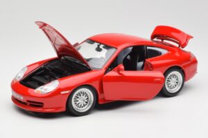 Porsche 911 996 GT3 Strasse Rood Bburago 1:18 30395 Metaal — afbeelding 2 van 8