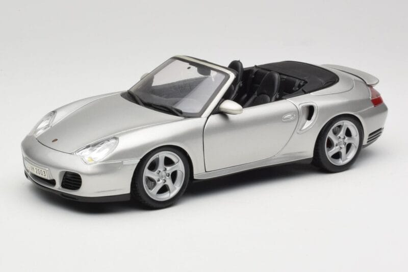 Porsche 911 996 Turbo Cabriolet Zilver Maisto 1:18 31660 Metaal