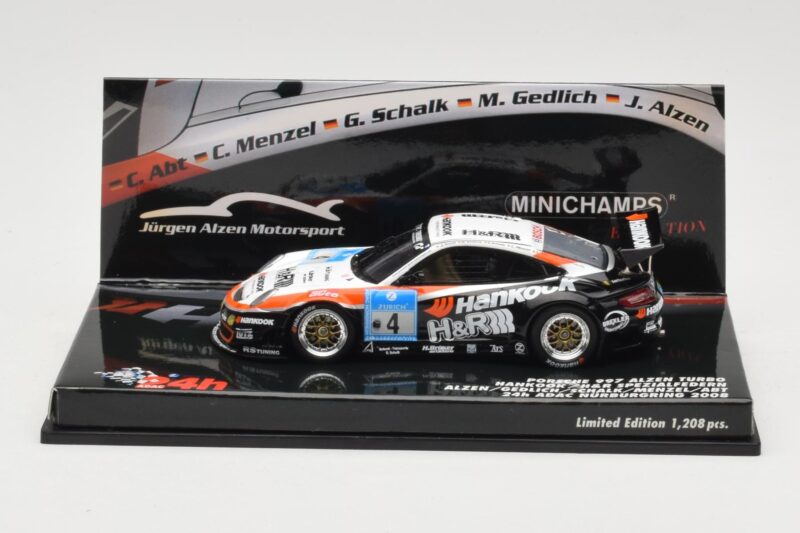 Porsche 911 997 Alzen Turbo #4 U. Alzen / Gedlich / Schalk / Menzel / Abt 24 Hours Nurburgring 2008 Minichamps 1:43 437086804