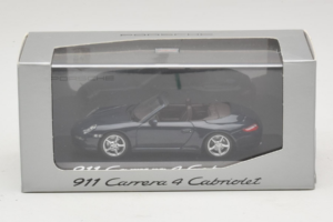 Porsche 911 997 Carrera 4 Cabriolet Donkerblauw Minichamps 1:43 WAP02015216-P1 Metaal — afbeelding 4 van 4