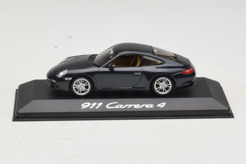 Porsche 911 997 Carrera 4 Dark Blue Metallic Minichamps 1:43 WAP02001518 Metaal