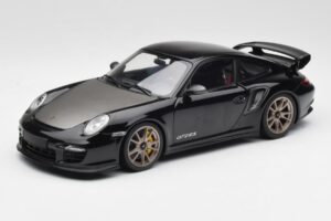 Porsche 911 997 GT2 RS Zwart & Zilver Wielen Minichamps 1:18 100069401 Metaal