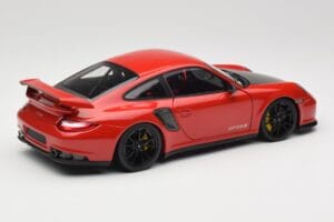 Porsche 911 997 GT2 RS Rood Met Zwarte Velgen Minichamps 1:18 100069407 Metaal — afbeelding 3 van 8