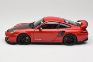 Porsche 911 997 GT2 RS Rood Met Zwarte Velgen Minichamps 1:18 100069407 Metaal — afbeelding 4 van 8