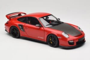 Porsche 911 997 GT2 RS Rood Met Zwarte Velgen Minichamps 1:18 100069407 Metaal — afbeelding 6 van 8