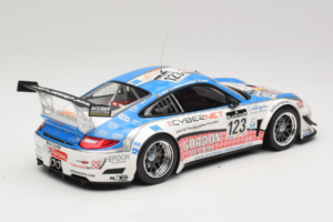 Porsche 911 997 GT3 R #123 Muhlner Motorsport E. Fumal / E. Thiry 24 Hours of Spa 2011 Minichamps 1:18 151118923 Metaal — afbeelding 2 van 6