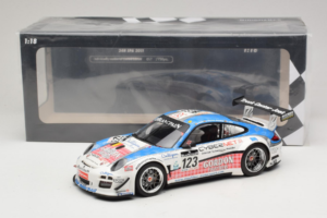 Porsche 911 997 GT3 R #123 Muhlner Motorsport E. Fumal / E. Thiry 24 Hours of Spa 2011 Minichamps 1:18 151118923 Metaal — afbeelding 6 van 6