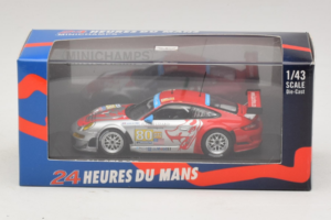 Porsche 911 997 GT3 RSR #80 J. Bergmeister / S. Neiman / D. Law 24 Hours of Le Mans 2009 Minichamps 1:43 400096980 Metaal — afbeelding 4 van 4
