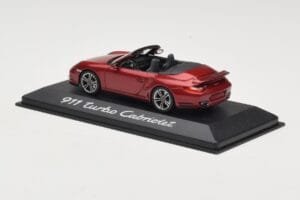 Porsche 911 997 Turbo Cabriolet Rood Minichamps 1:43 WAP0200130A Metaal — afbeelding 3 van 4
