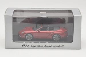 Porsche 911 997 Turbo Cabriolet Rood Minichamps 1:43 WAP0200130A Metaal — afbeelding 4 van 4