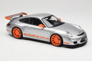 Porsche 911 997.1 GT3 RS Zilver met Oranje Velgen Minichamps 1:18 155062120 Metaal — afbeelding 4 van 6