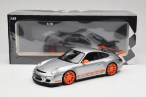 Porsche 911 997.1 GT3 RS Zilver met Oranje Velgen Minichamps 1:18 155062120 Metaal — afbeelding 6 van 6