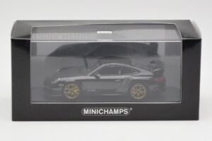 Porsche 911 997.2 GT2 RS Zwart met Gouden Velgen Minichamps 1:43 400069402 Metaal — afbeelding 4 van 4