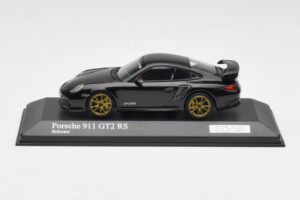 Porsche 911 997.2 GT2 RS Zwart met Gouden Velgen Minichamps 1:43 400069402 Metaal
