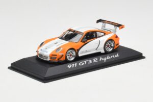 Porsche 911 GT3 R Hybrid 997.2 Presentation White Orange Minichamps 1:43 WAP0201170B Metaal — afbeelding 2 van 4