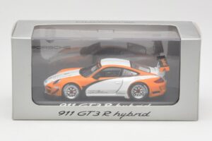 Porsche 911 GT3 R Hybrid 997.2 Presentation White Orange Minichamps 1:43 WAP0201170B Metaal — afbeelding 4 van 4