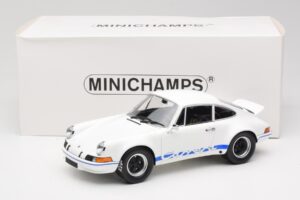 Porsche 911 Carrera RSR Group 4 GT Wit & Blauw 1973 Minichamps 1:18 107065020 Metaal — afbeelding 6 van 6