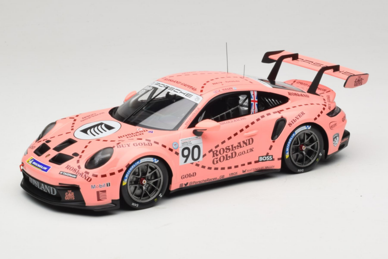 Porsche 911 GT3 Cup 992 #90 J. Malin Brands Hatch 2023 IXO 1:18 18RMC225 Metaal