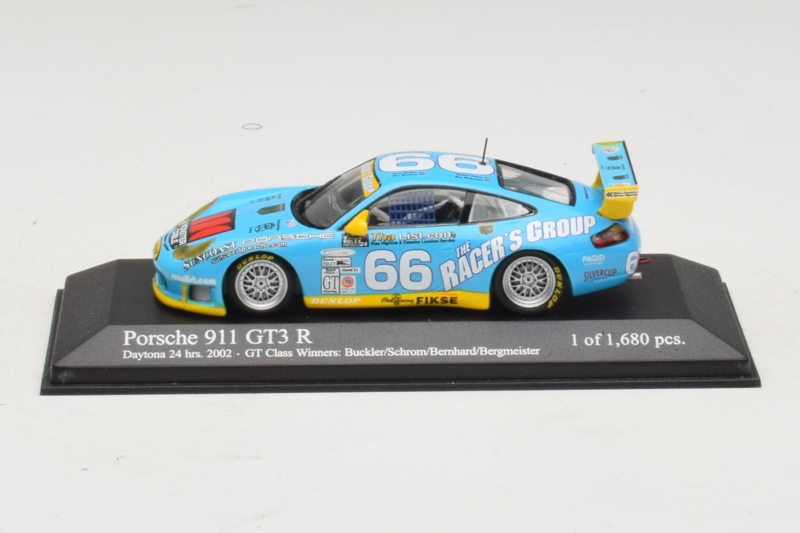 Porsche 911 GT3 R #66 Buckler / Schrom 24 Hours of Daytona 2002 Minichamps 1:43 400026966 Metaal