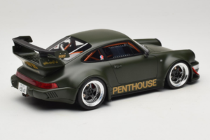 Porsche 911 RWB Penthouse Kaki Green GT Spirit 1:18 GT559 Hars — afbeelding 2 van 6