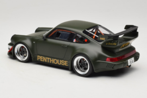 Porsche 911 RWB Penthouse Kaki Green GT Spirit 1:18 GT559 Hars — afbeelding 5 van 6