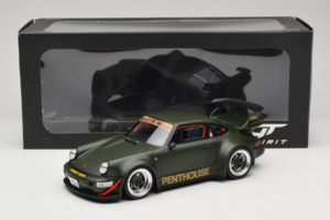 Porsche 911 RWB Penthouse Kaki Green GT Spirit 1:18 GT559 Hars — afbeelding 6 van 6