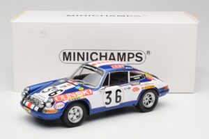 Porsche 911 S #36 B. Waldegard / C. Cheneviere 24 Hours of Le Mans 1971 Minichamps 1:18 107716836 Hars — afbeelding 6 van 6
