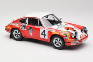 Porsche 911 S #4 G. Larrousse / M. Perramond 2nd Place Rally Monte Carlo 1972 Minichamps 1:18 107726804 Hars — afbeelding 4 van 6