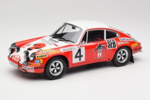 Porsche 911 S #4 G. Larrousse / M. Perramond 2nd Place Rally Monte Carlo 1972 Minichamps 1:18 107726804 Hars